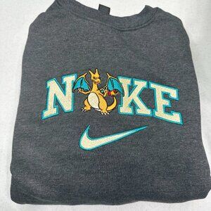 Nike Pokemon Charizard Embroidered Adult Unisex Crewneck Sweatshirt